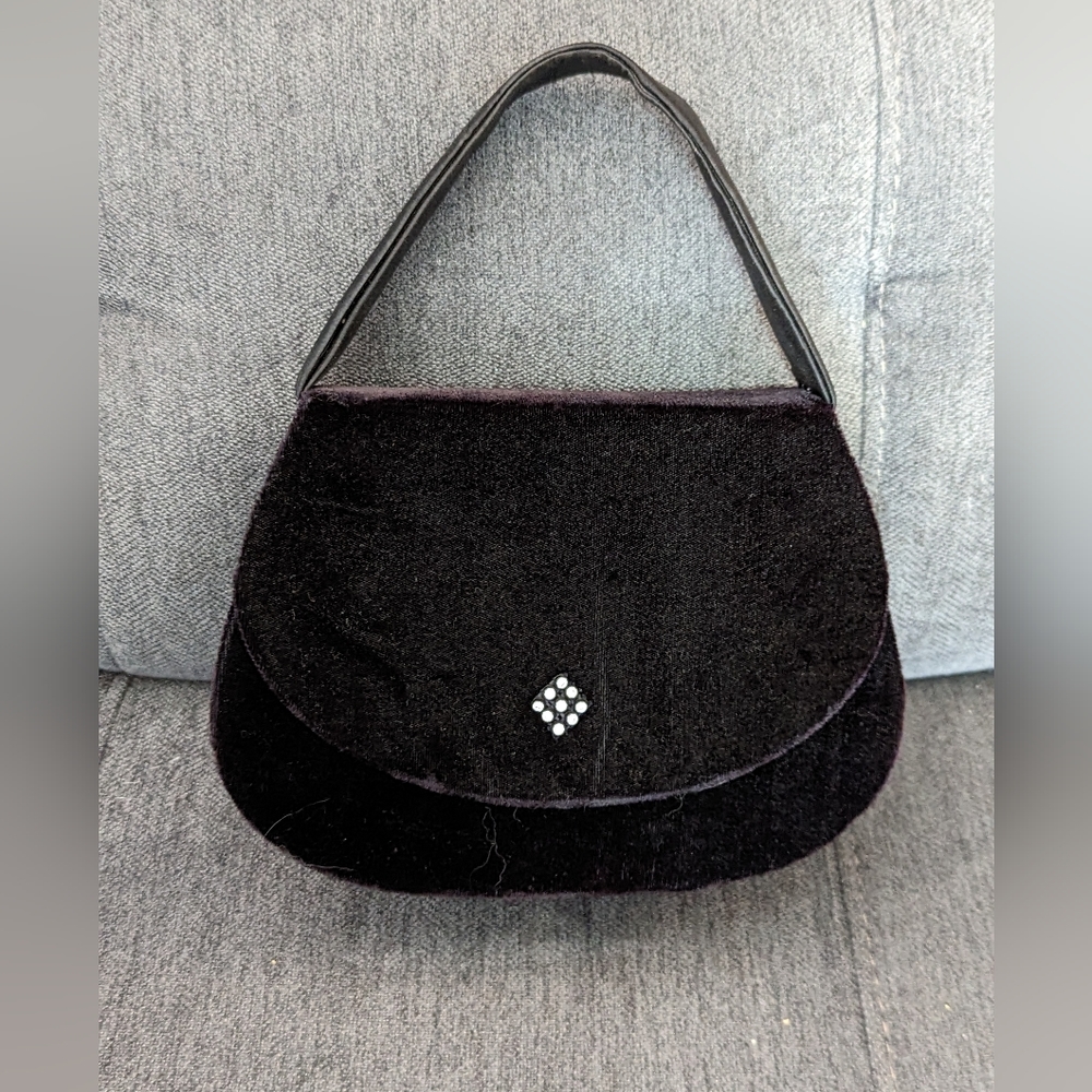 Chic Black Velvet Evening Purse
